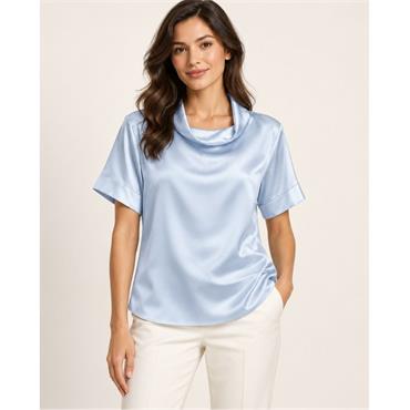 Satin Top Sky Blue