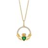 Emerald Green Claddagh Pendant