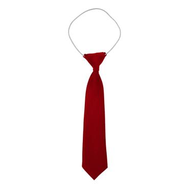 Plain Red Elastic School Tie