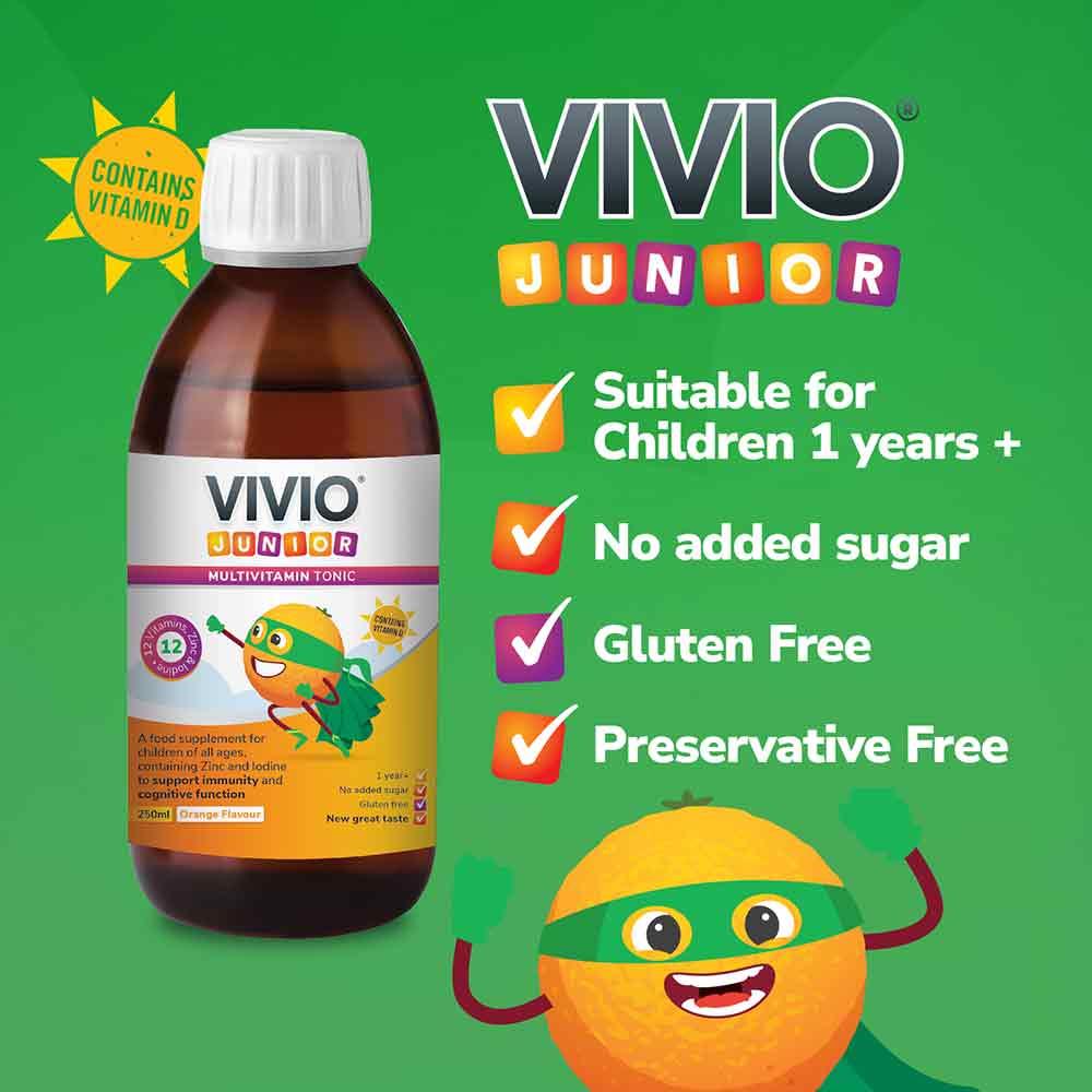 Vivio Junior Multivitamin Tonic 250ml Inish Pharmacy Ireland