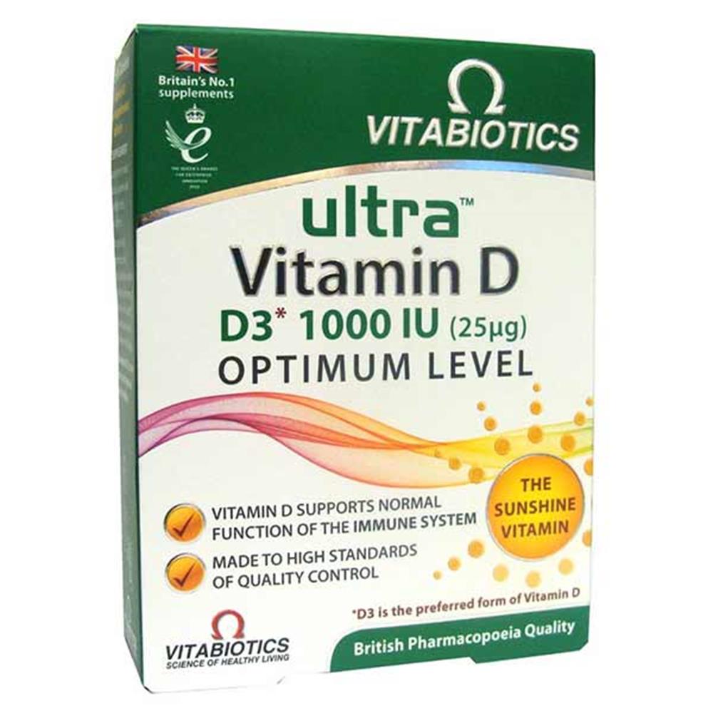Vitabiotics Ultra Vitamin D3 1000IU Optimum Level 96 Pack Inish