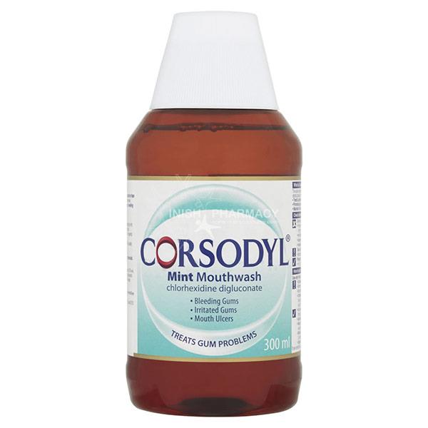 Corsodyl Mouthwash Mint 300ml Inish Pharmacy Ireland