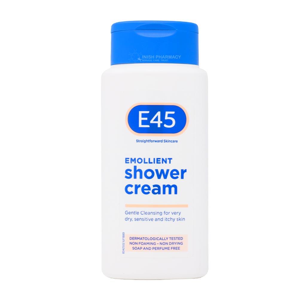 E45 Emollient Shower Cream 200ml Inish Pharmacy Ireland
