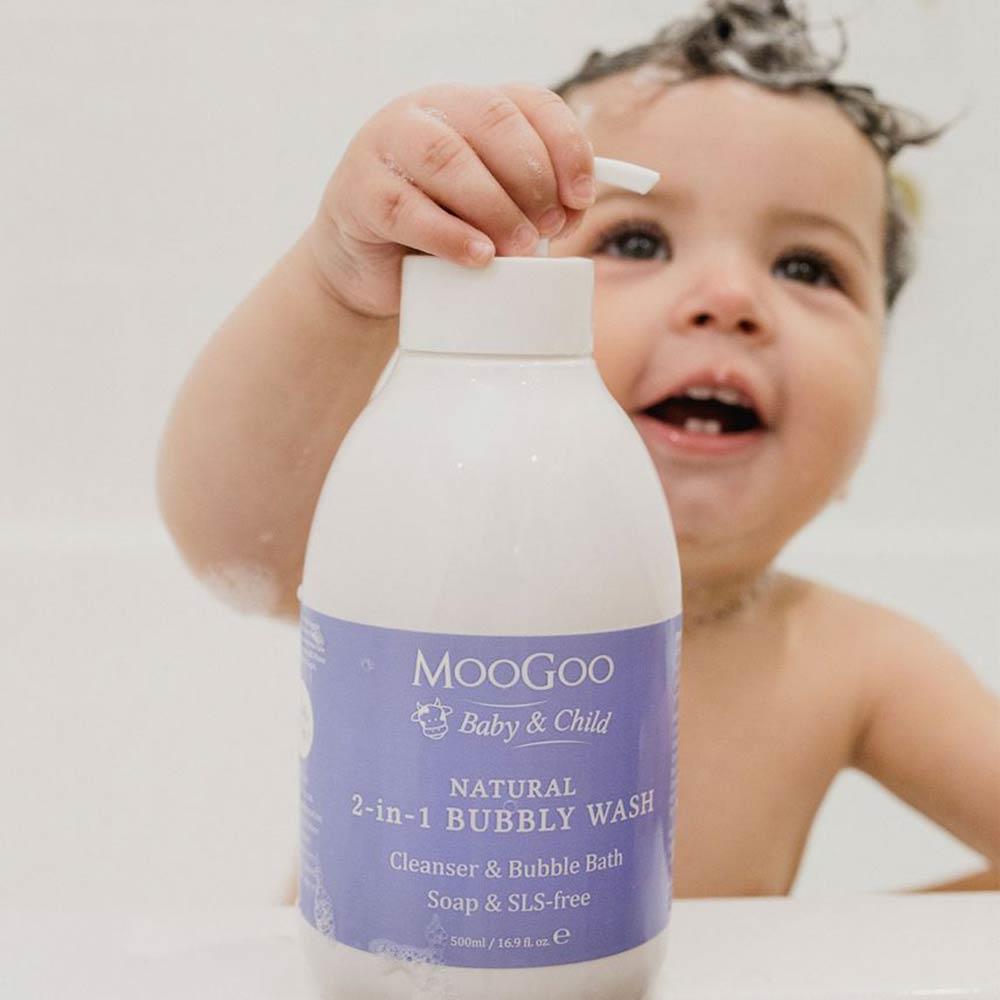MooGoo Baby & Child Natural 2In1 Bubbly Wash for Sensitive Skin 500ml Inish Pharmacy Ireland