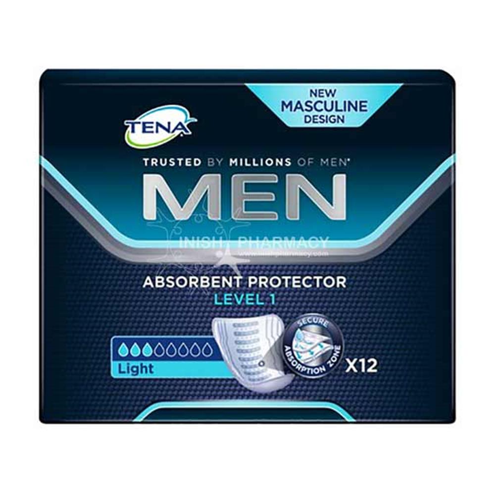 Tena Men Pads Level 1 12 Pack Inish Pharmacy Ireland