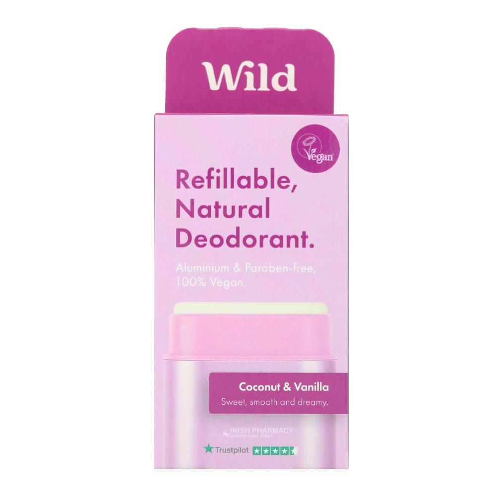 Wild Natural Deodorant Starter Pack Purple Case With Coconut & Vanilla