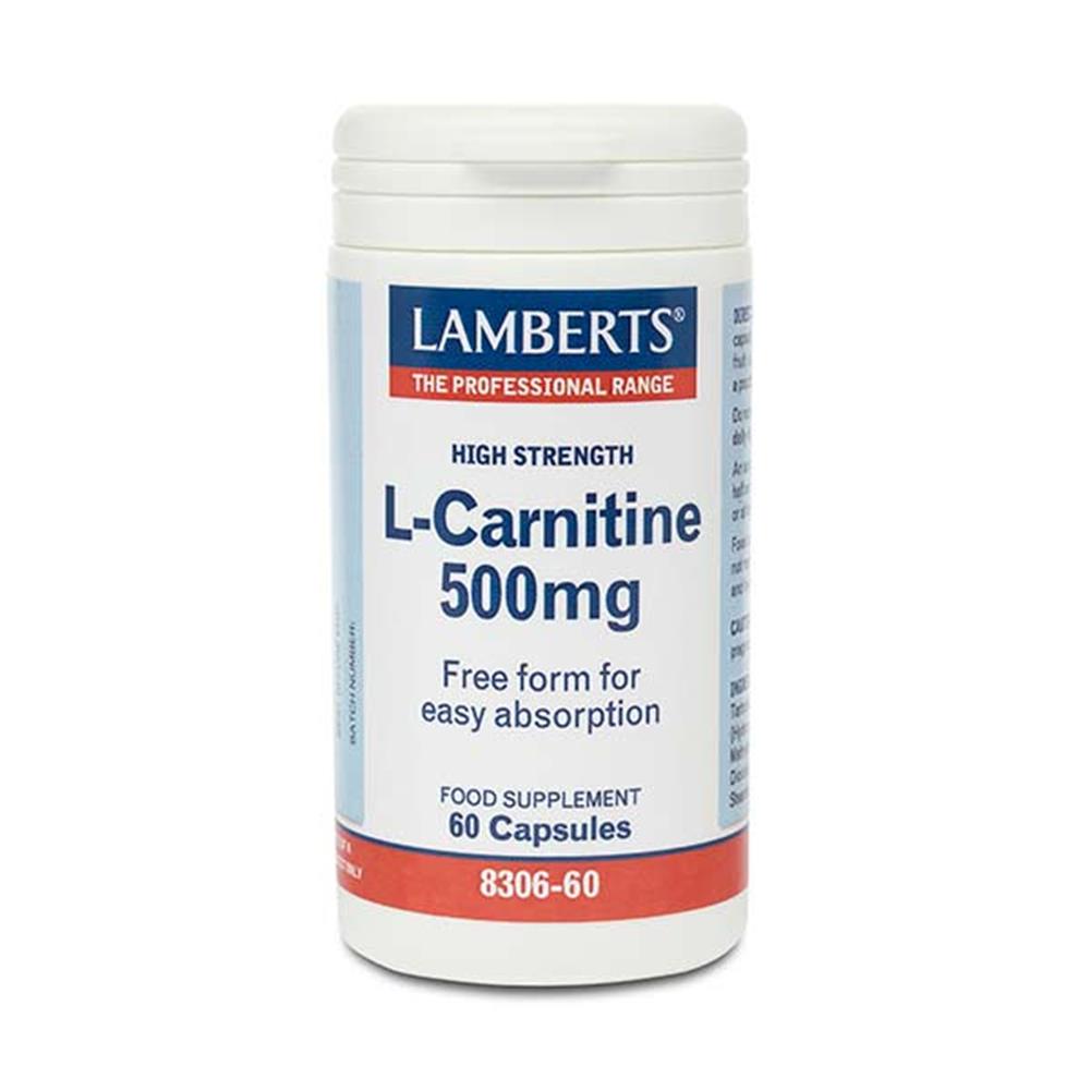 Lamberts High Strength LCarnitine 500mg 60 Capsules Inish Pharmacy