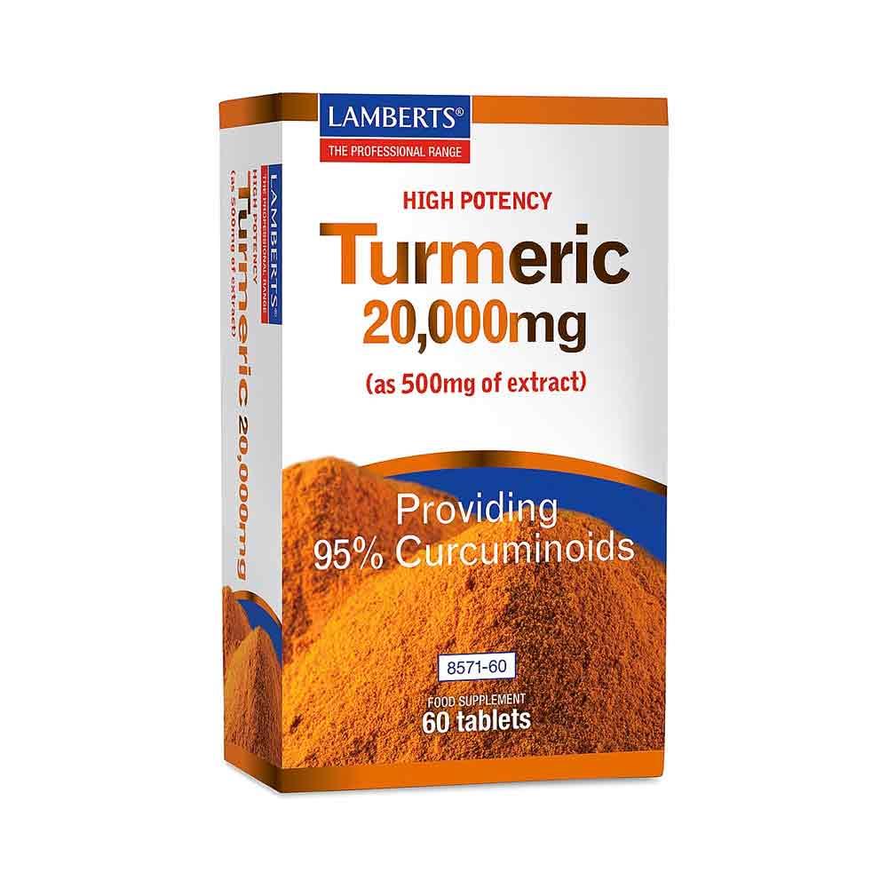Lamberts High Potency Turmeric 20000mg 60 Tabs Inish Pharmacy Ireland