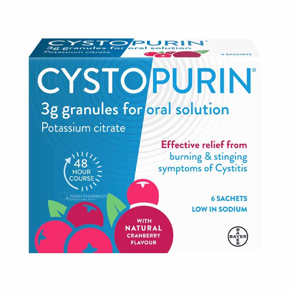 Cystopurin Potassium Citrate Cranberry Sachets 6 Pack Inish Pharmacy
