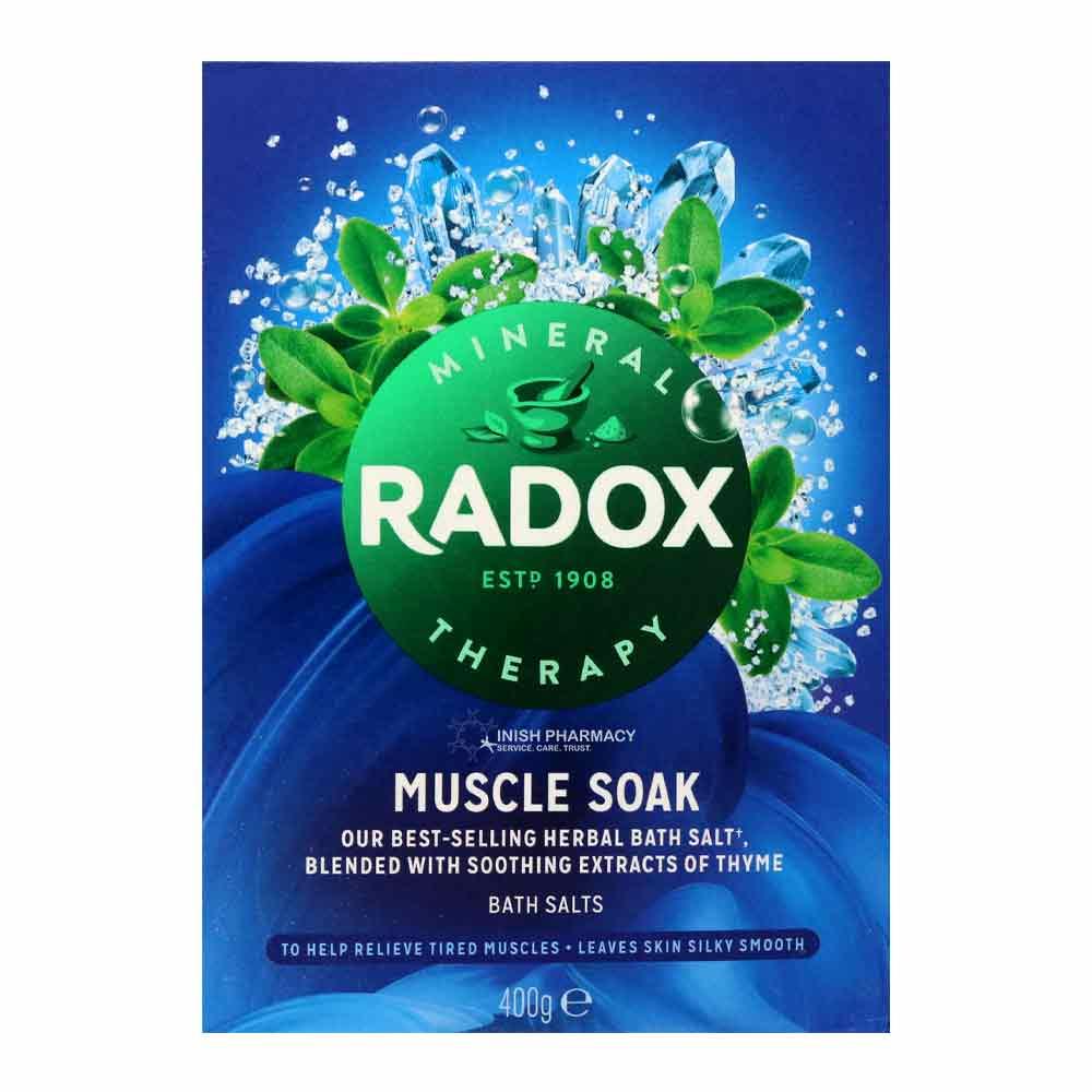 Radox Bath Salts Muscle Soak 400g Inish Pharmacy Ireland