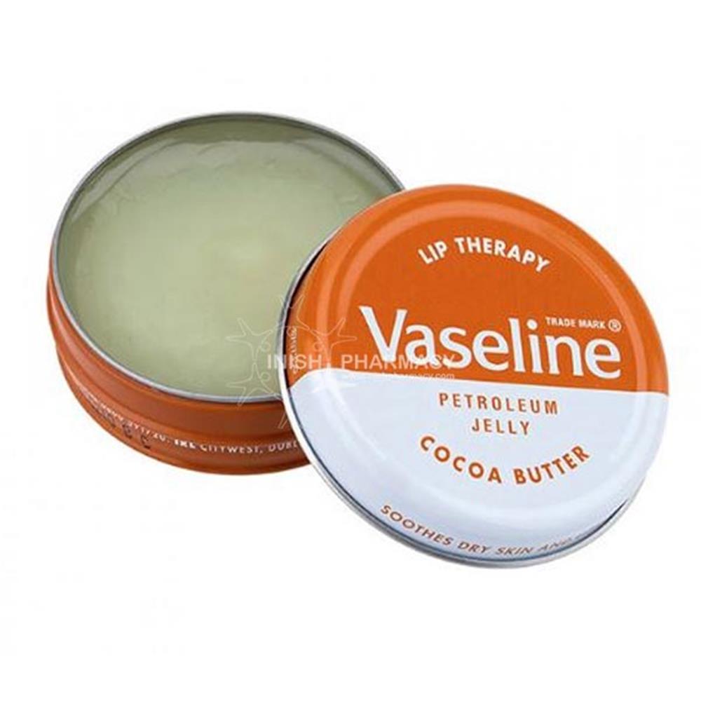 Vaseline Lip Therapy Cocoa Butter Tin 20g Inish Pharmacy Ireland