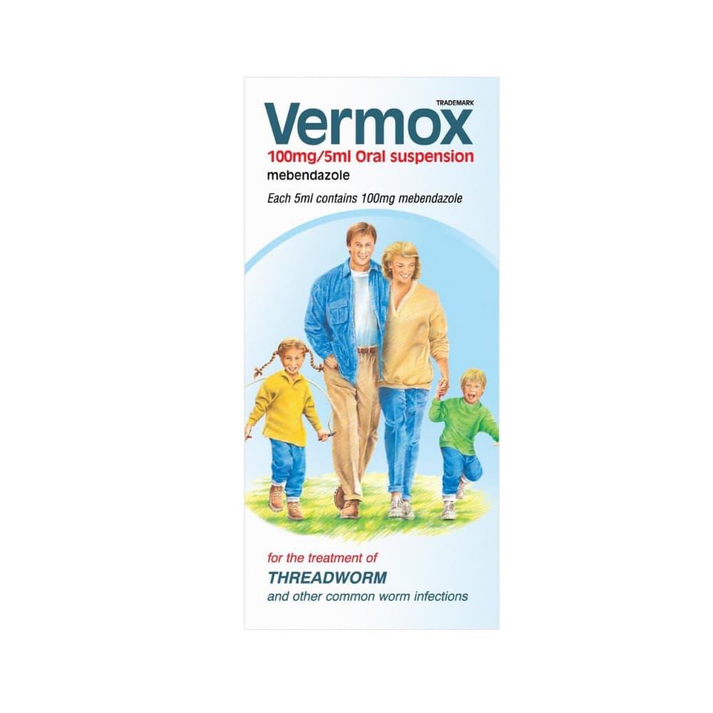 Vermox Mebendazole Oral Suspension 30ml Inish Pharmacy Ireland