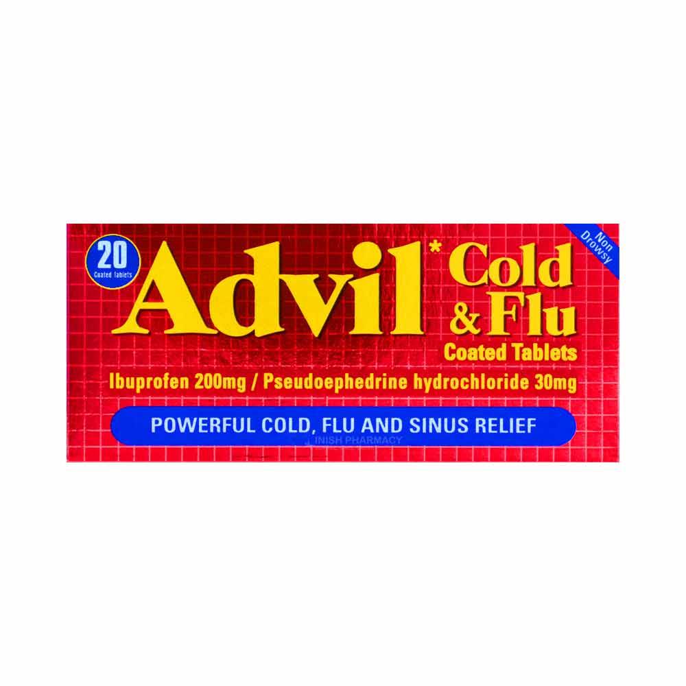 Advil Cold & Flu Tablets 20 Pack Inish Pharmacy Ireland