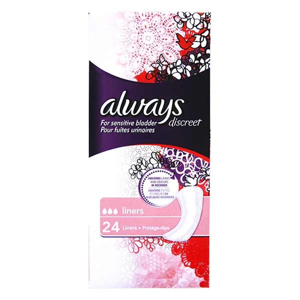 Always Discreet For Sensitive Bladder Liners 24 Pack Inish Pharmacy