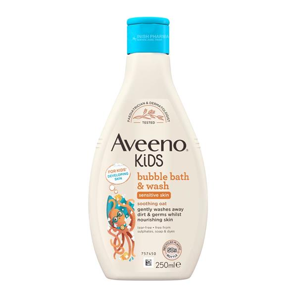 Aveeno Kids Bubble Bath & Wash 250ml Inish Pharmacy Ireland