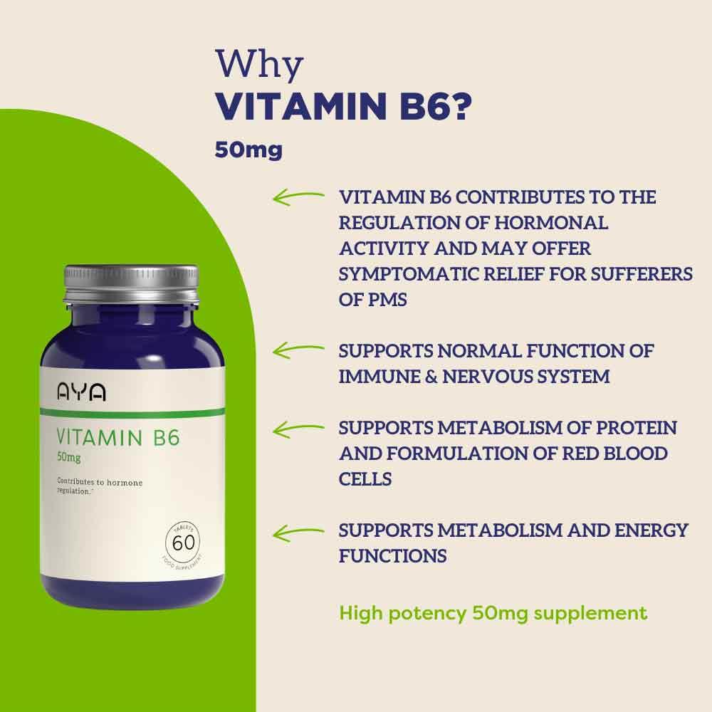 AYA Vitamin B6 50mg Tablets 60 Pack Inish Pharmacy Ireland
