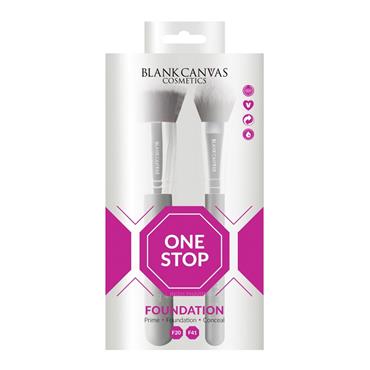 Blank Canvas Cosmetics One Stop Foundation 2 Piece Brush Set