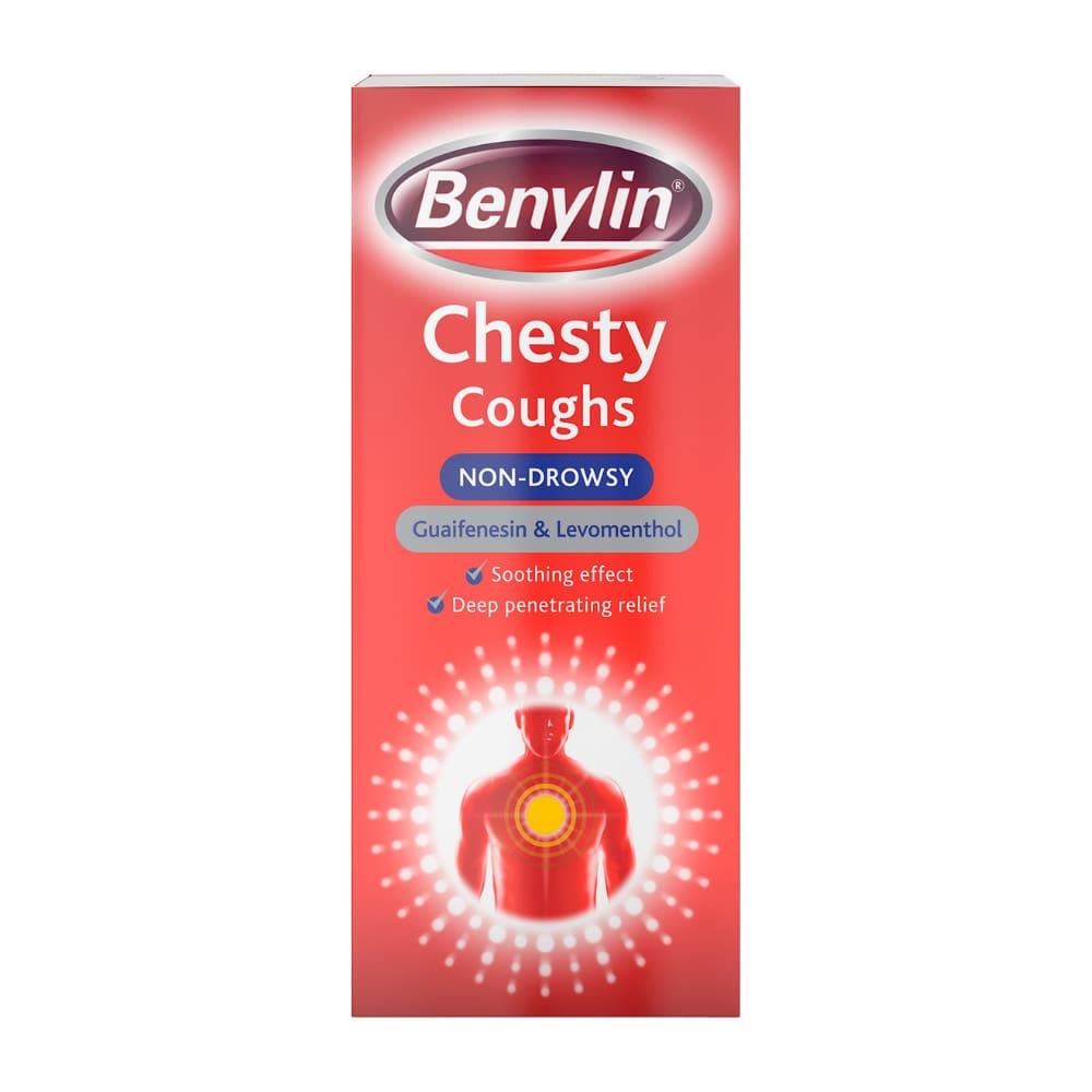 Benylin Chesty Cough Syrup NonDrowsy 125ml Inish Pharmacy Ireland