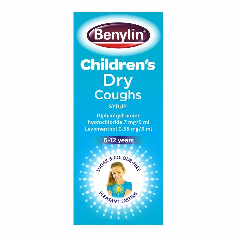 Benylin Children's Dry Coughs 612 Years 125ml Inish Pharmacy Ireland
