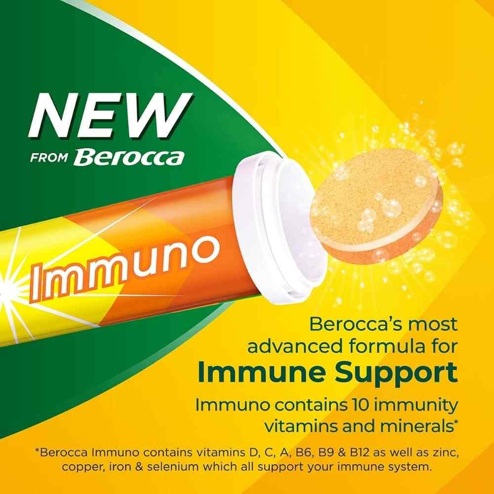 Berocca Immuno Sugar-Free Orange Effervescent Tablets 15 Pack | Inish ...