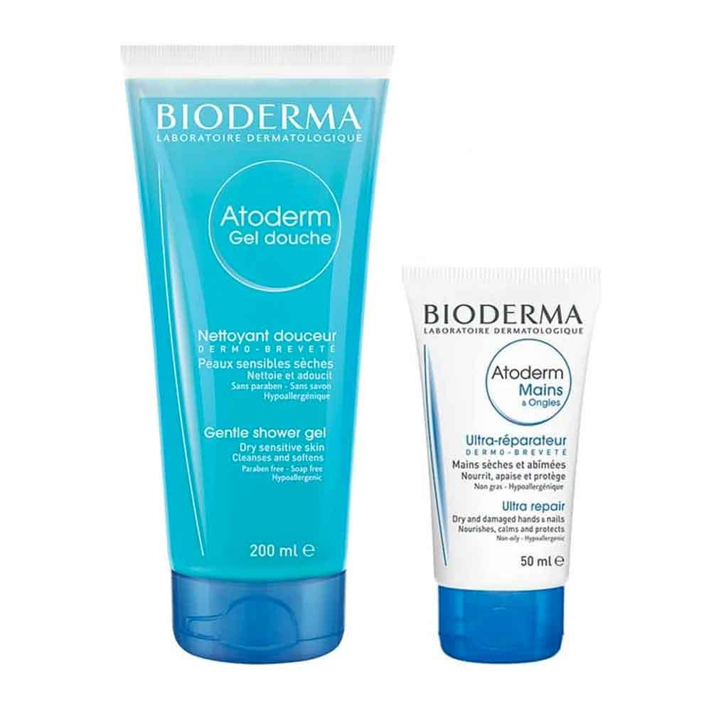 Bioderma Atoderm Shower Gel 200ml & Atoderm Hand Cream 50ml Special