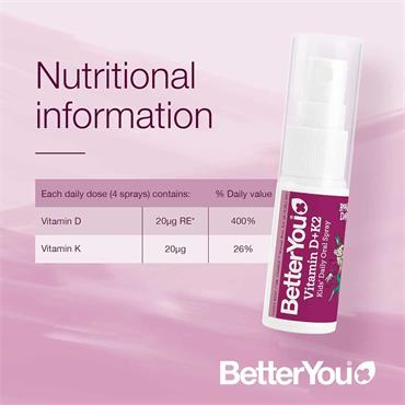 BetterYou Kids Vitamin D & K2 Daily Oral Spray 15ml