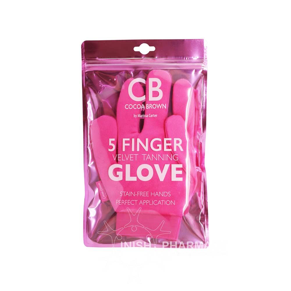 Cocoa Brown 5 Finger Velvet Tanning Glove Inish Pharmacy Ireland
