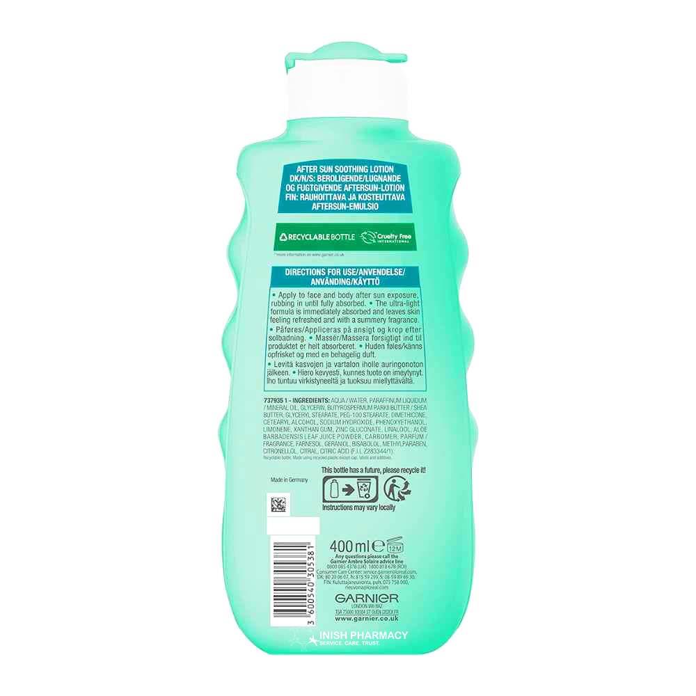 Garnier Ambre Solaire After Sun Lotion 400ml Inish Pharmacy Ireland