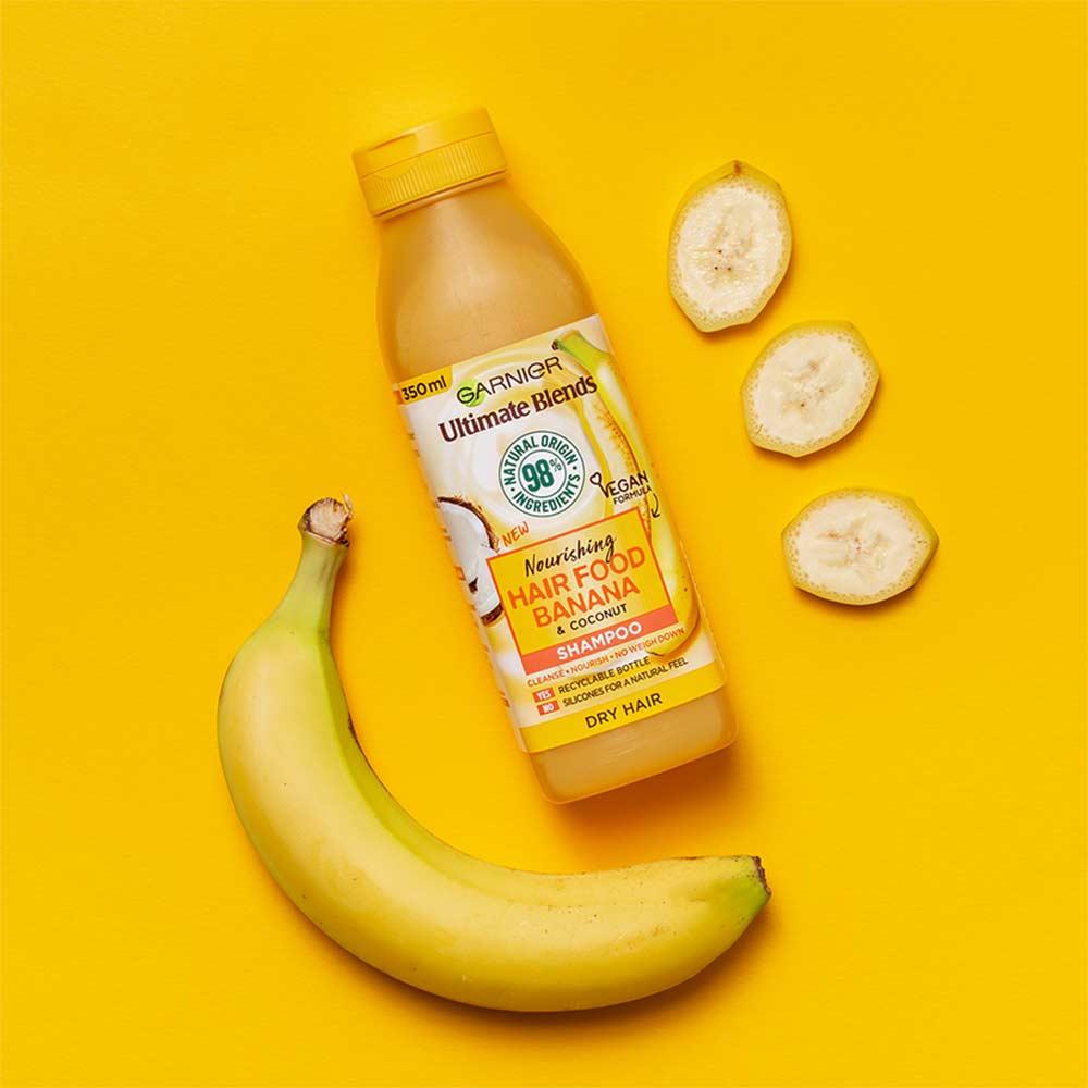 Garnier Ultimate Blends Hair Food Shampoo Banana 350ml Inish Pharmacy Ireland