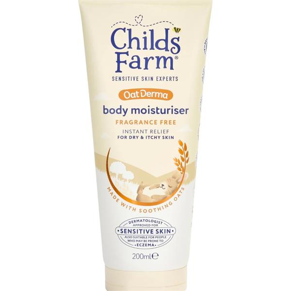 Childs Farm Oatderma Fragrance Free Baby Moisturiser 200ml Inish