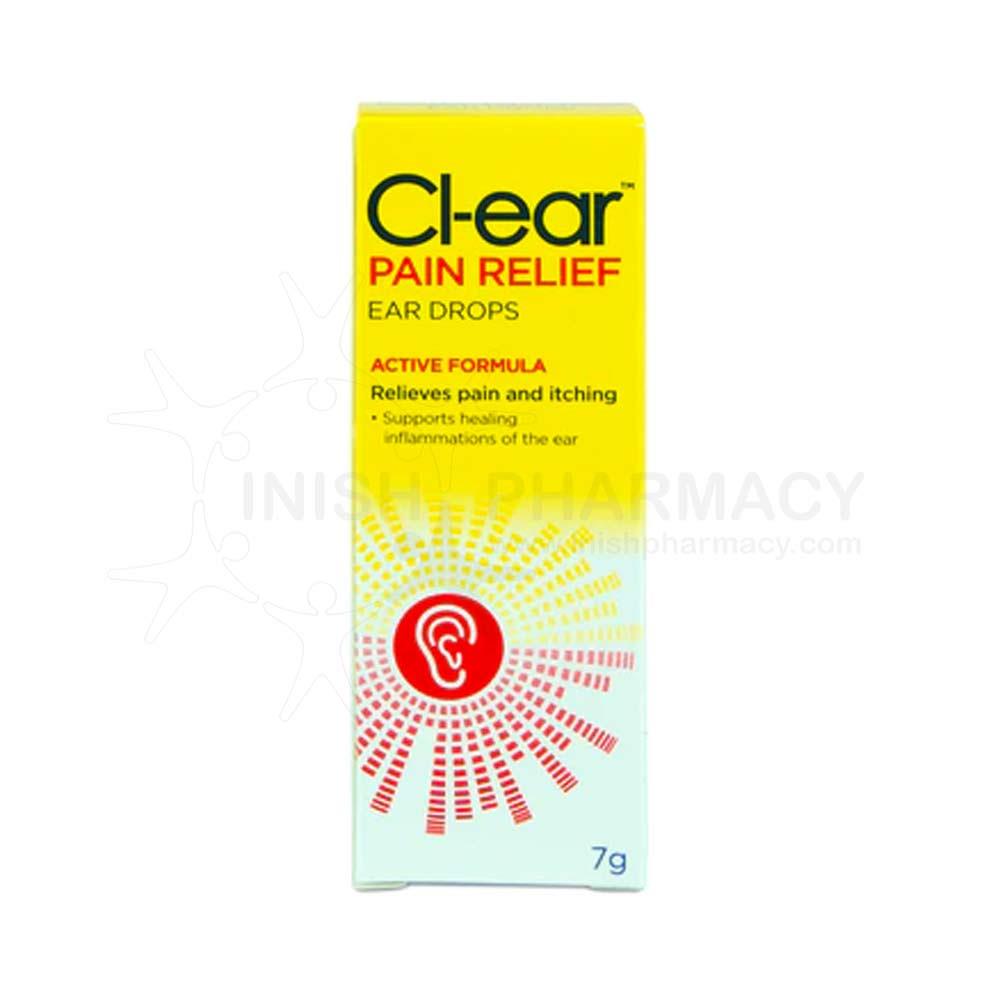 Clear Pain Relief Ear Drops 7g Inish Pharmacy Ireland