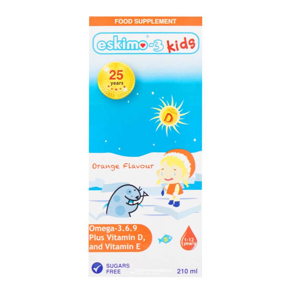 Eskimo Kids Omega 369 Orange 210ml Inish Pharmacy Ireland