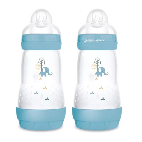 MAM Easy Start Anti-Colic Bottle Blue 2+ Months Twin Pack Inish