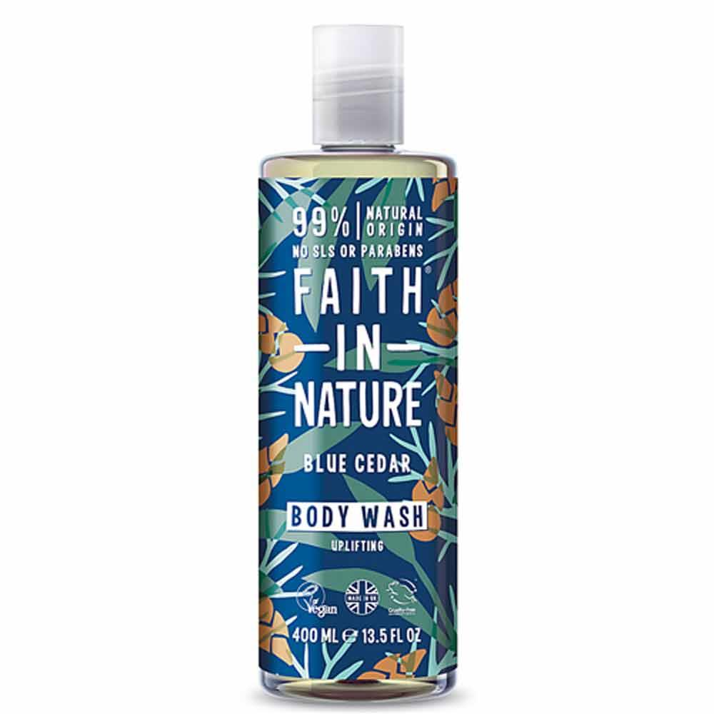 Faith in Nature Blue Cedar Body Wash 400ml Inish Pharmacy Ireland