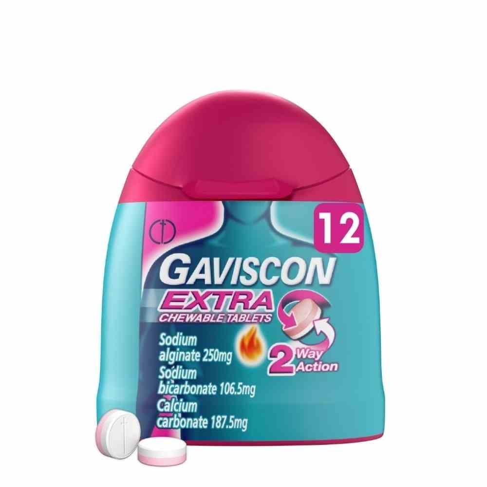 Gaviscon Extra Chewable Tablets 12 Pack Inish Pharmacy Ireland