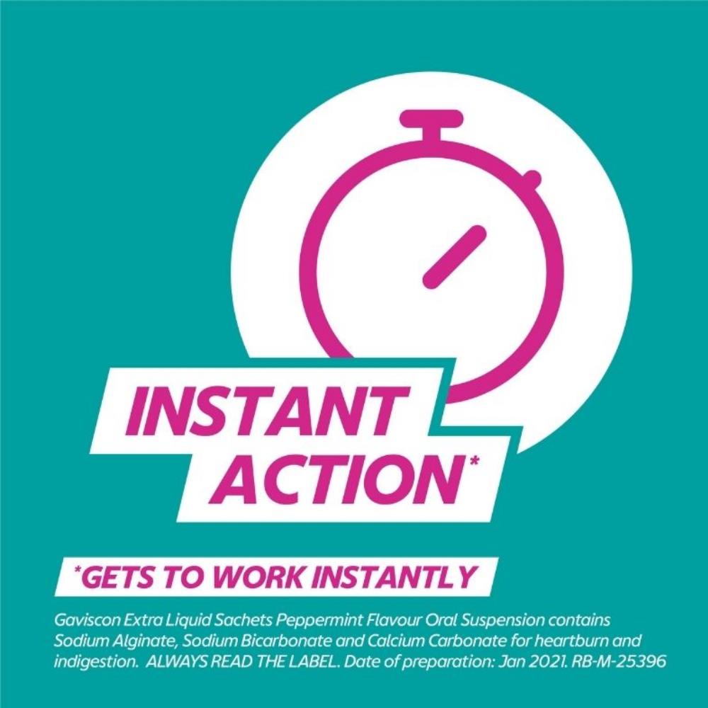 Gaviscon Extra Liquid Sachets 12 Pack Inish Pharmacy Ireland