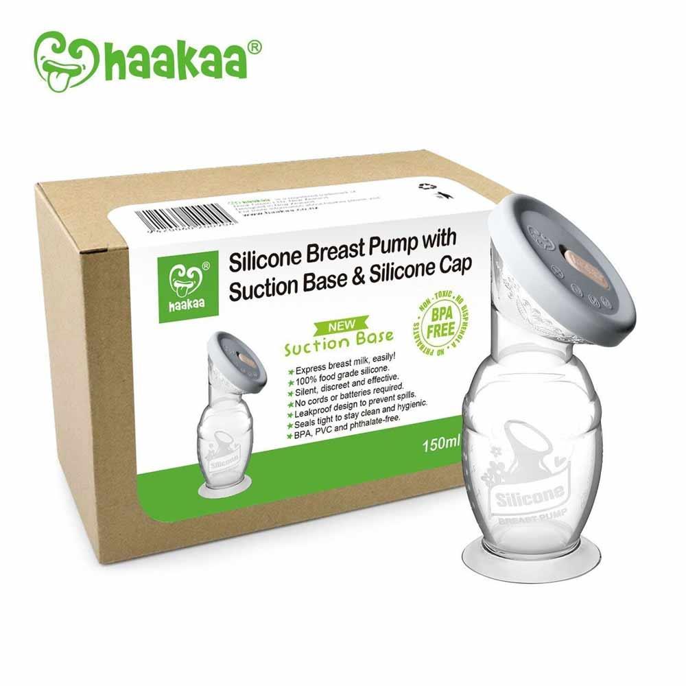 Haakaa Silicone Breast Pump 150ml with Suction Base & Silicone Cap