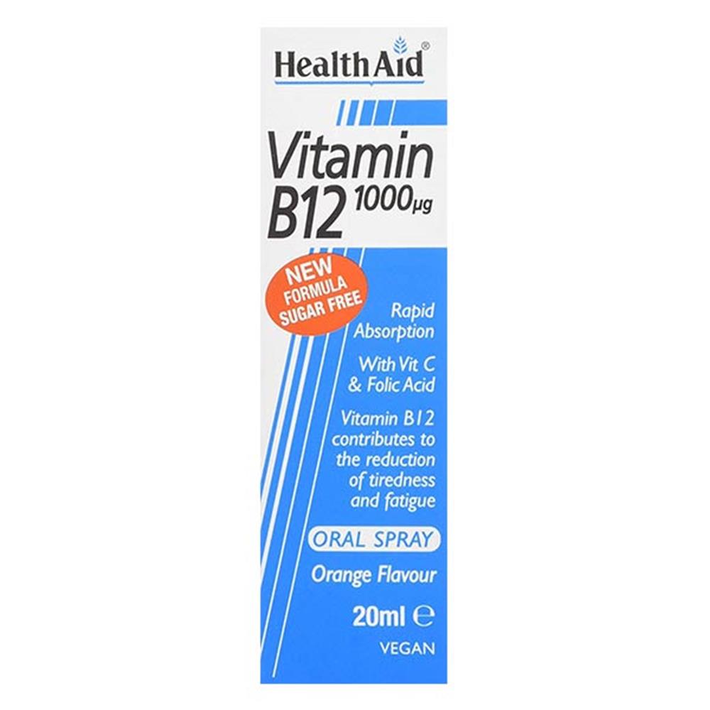 Health Aid Vitamin B12 1000UG Oral Spray 20ml Inish Pharmacy Ireland