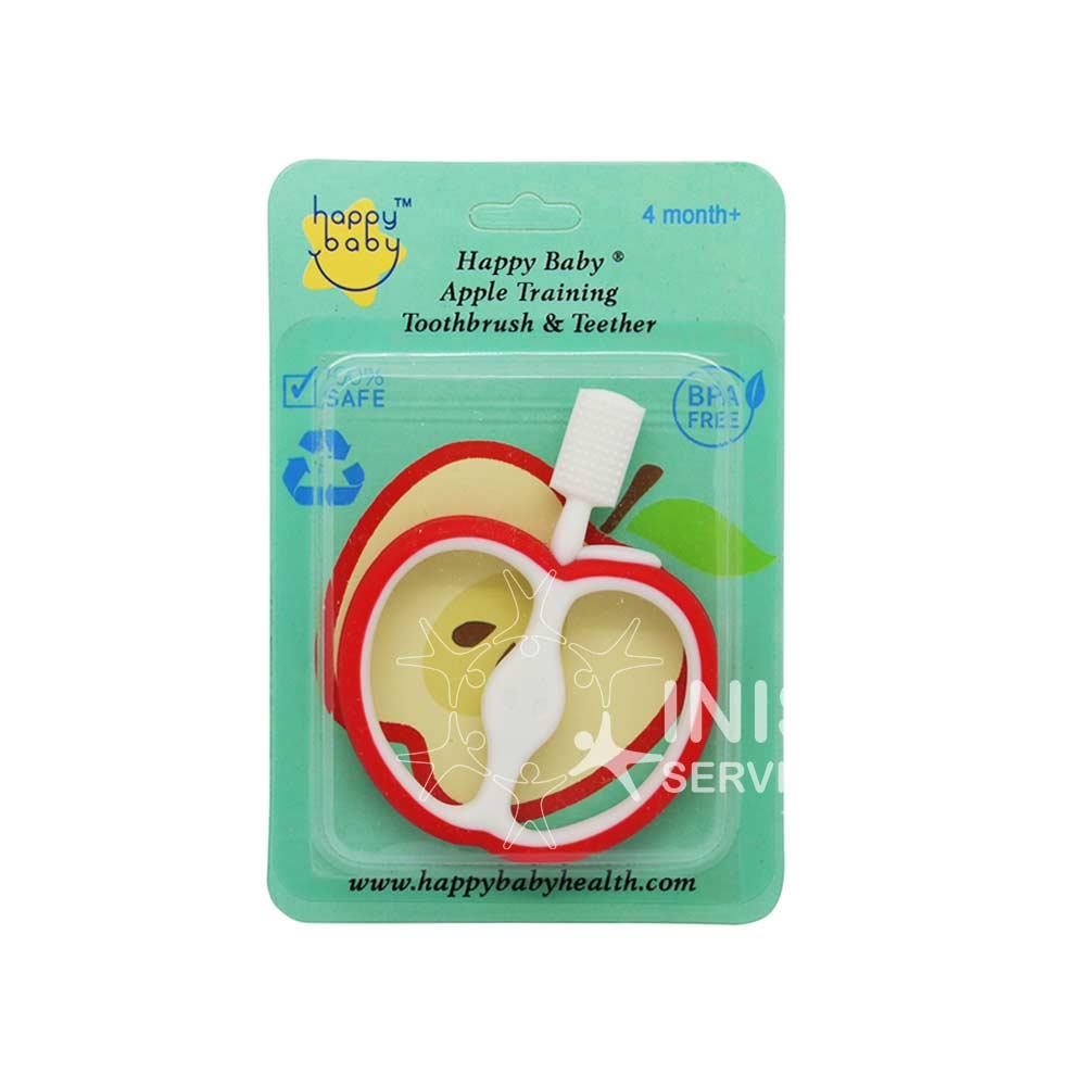 Happy Baby Apple Training Toothbrush & Teether Red 4 Months+ Inish