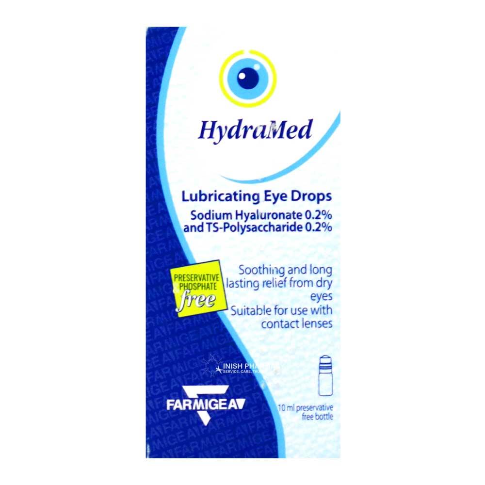 HydraMed Lubricating Eye Drops 10ml Inish Pharmacy Ireland