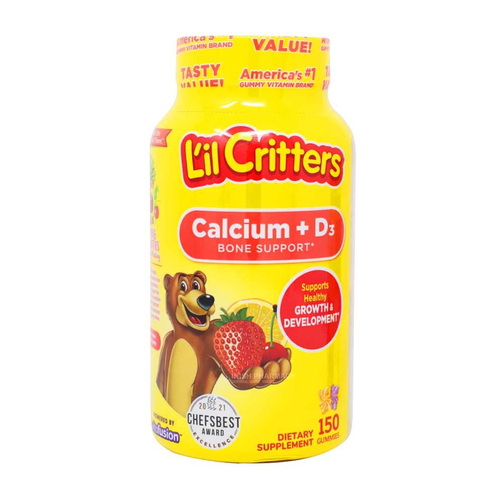 L'il Critters Calcium & Vitamin D3 Gummy Bears 150 Pack Inish