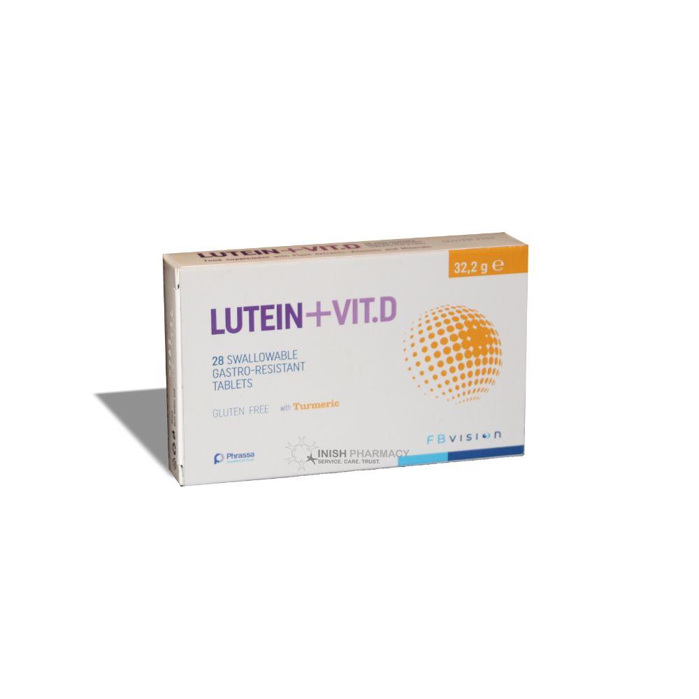 Lutein + Vitamin D with Turmeric Tablets 28 Pack Inish Pharmacy Ireland