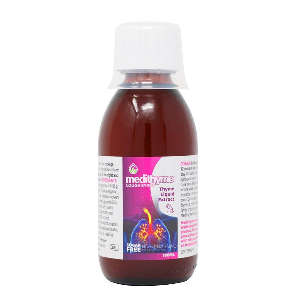 Medithyme Thyme Liquid Extract Sugar Free Cough Syrup 180ml Inish