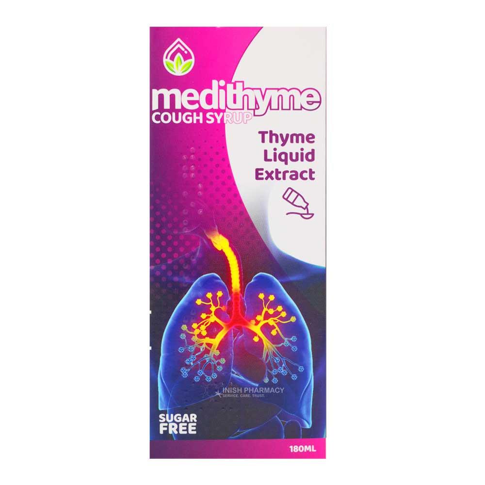 Medithyme Thyme Liquid Extract Sugar Free Cough Syrup 180ml Inish