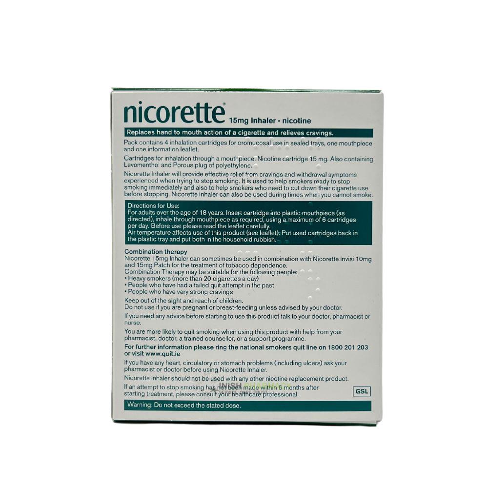 Nico Inhalator Nicorette Inhaler 15mg 4 Pack | Inish Pharmacy | Ireland