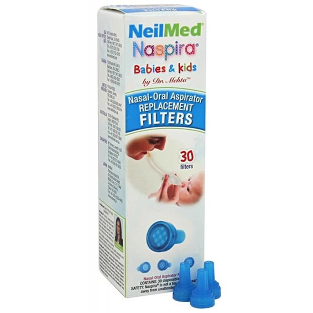 NeilMed Naspira Babies & Kids Nasal Aspirator Filters 30 Pack Inish
