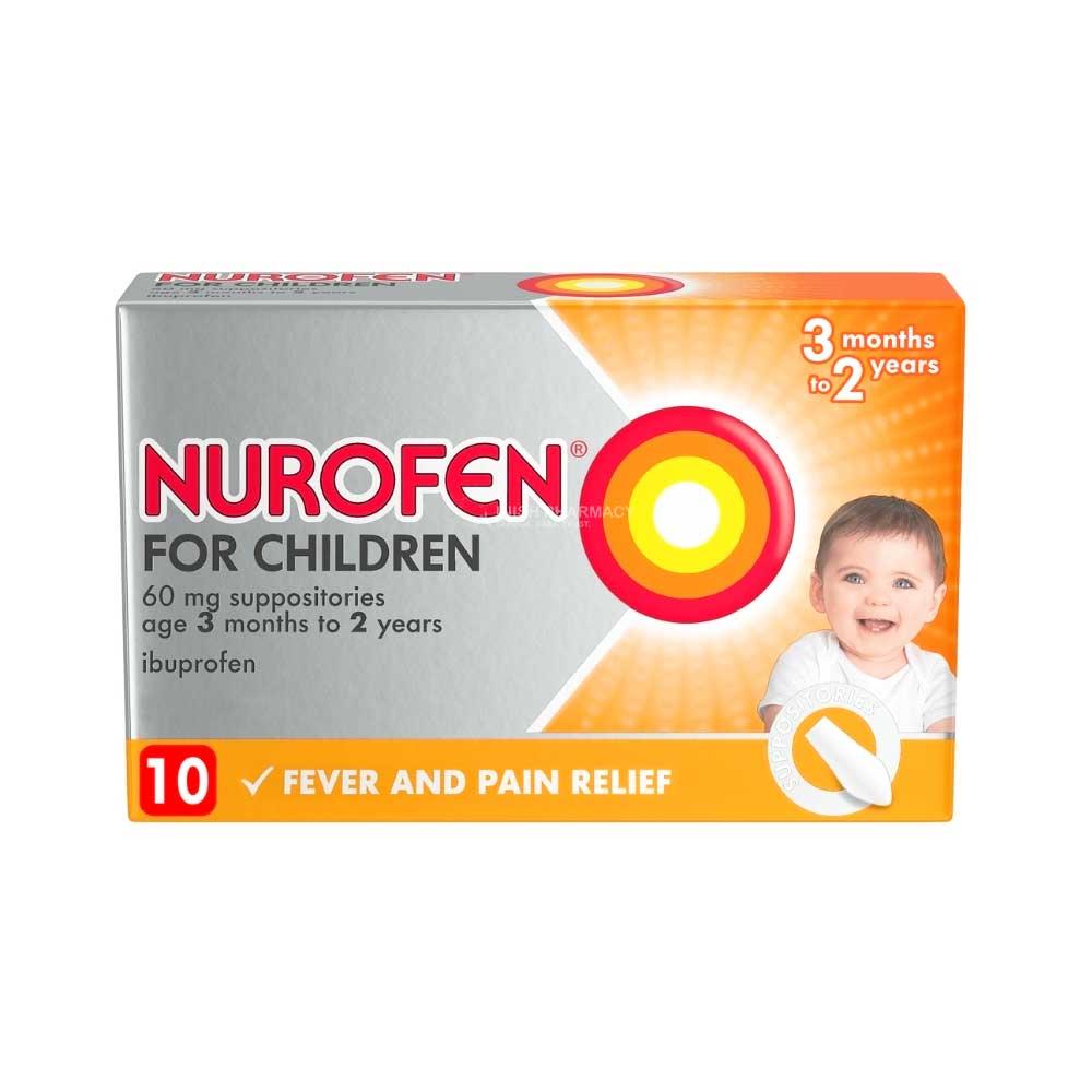Nurofen For Children 60mg Suppositories (324 Months) 10 Pack Inish