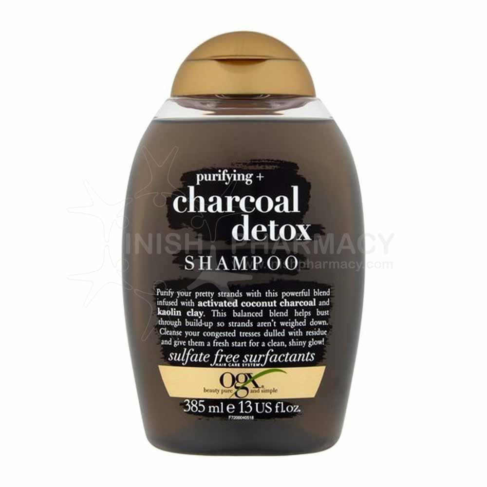 OGX Charcoal Detox Shampoo 385ml*** Inish Pharmacy Ireland