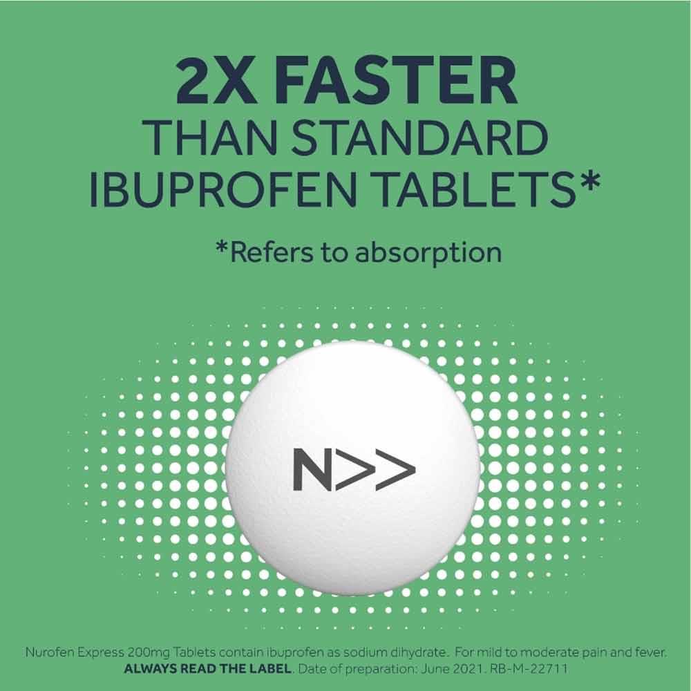Nurofen Express 200mg Ibuprofen Tablets Inish Pharmacy Ireland