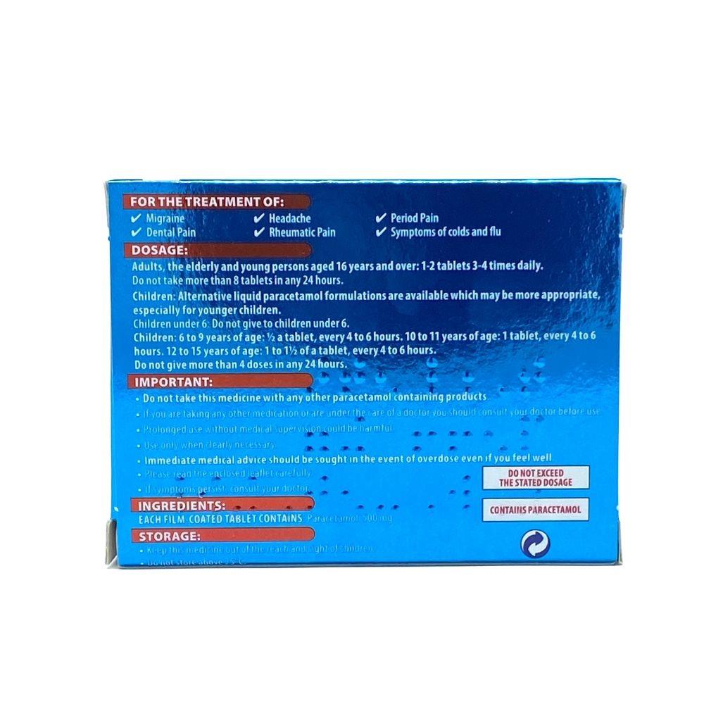 GSK Paracetamol 500mg Film Coated Tablets 24 Pack Inish Pharmacy